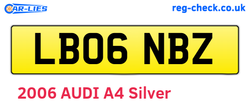LB06NBZ are the vehicle registration plates.