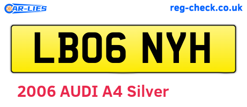 LB06NYH are the vehicle registration plates.
