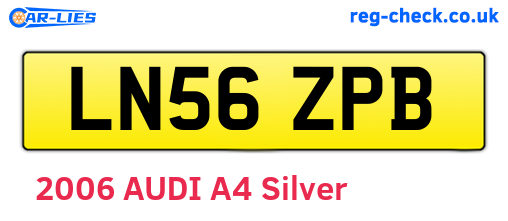 LN56ZPB are the vehicle registration plates.