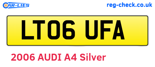 LT06UFA are the vehicle registration plates.