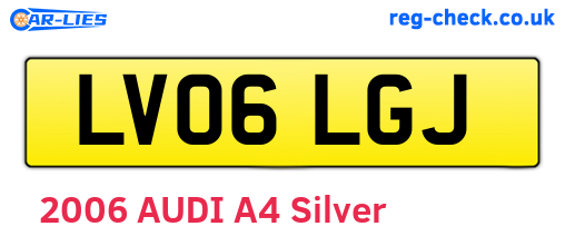 LV06LGJ are the vehicle registration plates.