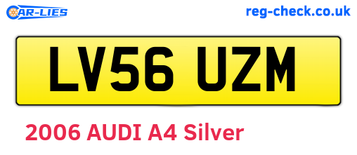 LV56UZM are the vehicle registration plates.
