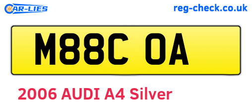 M88COA are the vehicle registration plates.