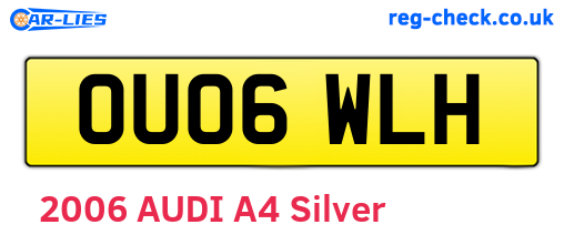OU06WLH are the vehicle registration plates.