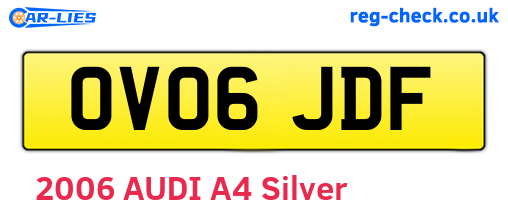 OV06JDF are the vehicle registration plates.