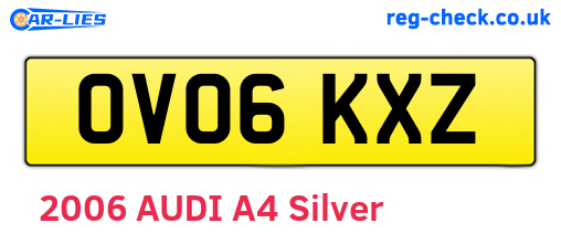 OV06KXZ are the vehicle registration plates.