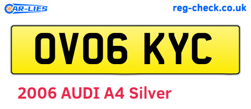 OV06KYC are the vehicle registration plates.
