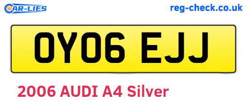 OY06EJJ are the vehicle registration plates.