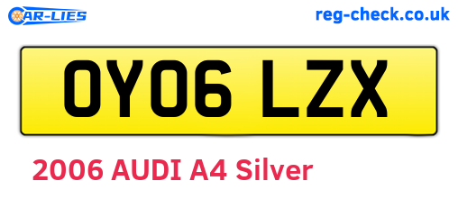 OY06LZX are the vehicle registration plates.