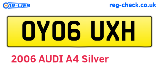 OY06UXH are the vehicle registration plates.