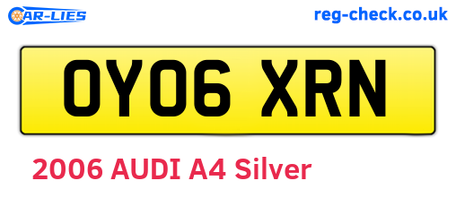 OY06XRN are the vehicle registration plates.