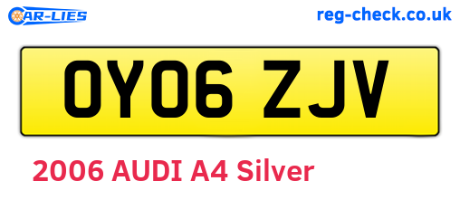 OY06ZJV are the vehicle registration plates.