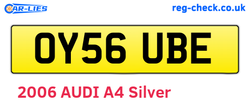OY56UBE are the vehicle registration plates.