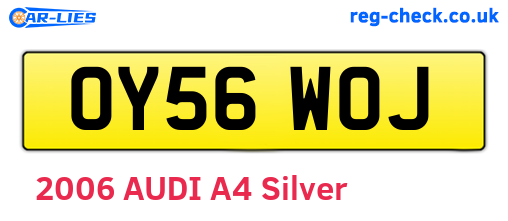 OY56WOJ are the vehicle registration plates.