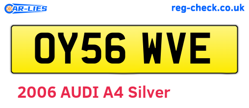OY56WVE are the vehicle registration plates.