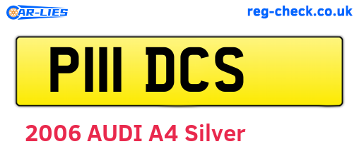 P111DCS are the vehicle registration plates.