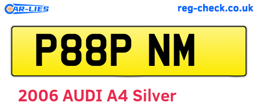P88PNM are the vehicle registration plates.