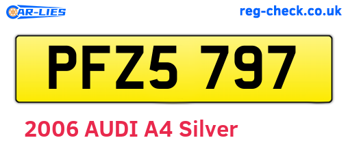 PFZ5797 are the vehicle registration plates.