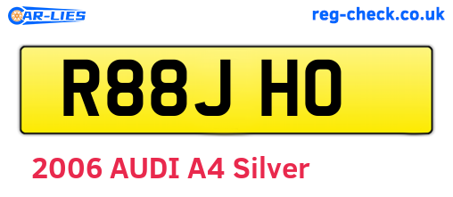 R88JHO are the vehicle registration plates.