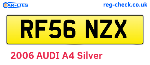 RF56NZX are the vehicle registration plates.