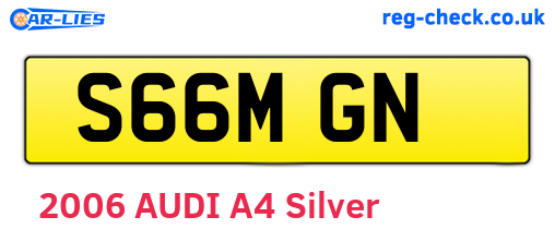 S66MGN are the vehicle registration plates.