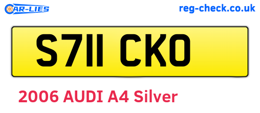 S711CKO are the vehicle registration plates.