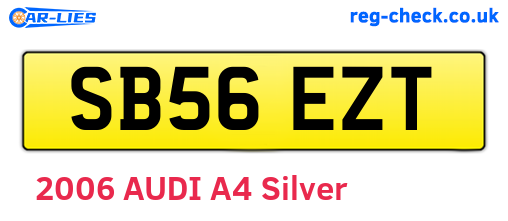SB56EZT are the vehicle registration plates.