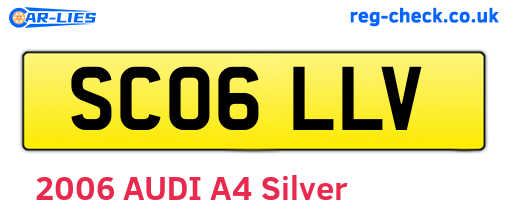 SC06LLV are the vehicle registration plates.