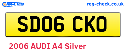 SD06CKO are the vehicle registration plates.