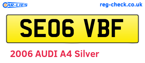SE06VBF are the vehicle registration plates.