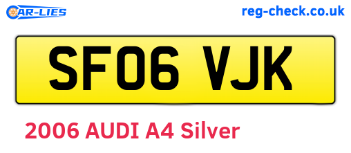 SF06VJK are the vehicle registration plates.