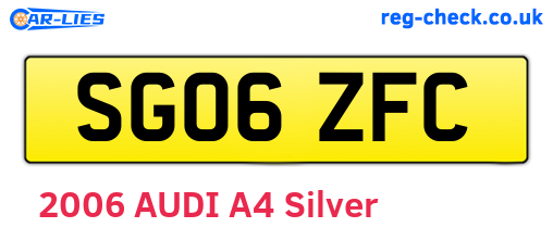 SG06ZFC are the vehicle registration plates.