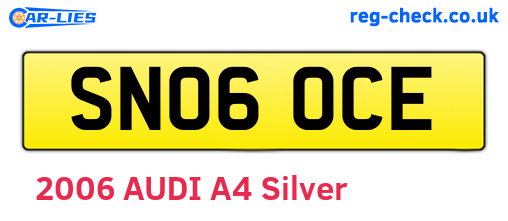SN06OCE are the vehicle registration plates.