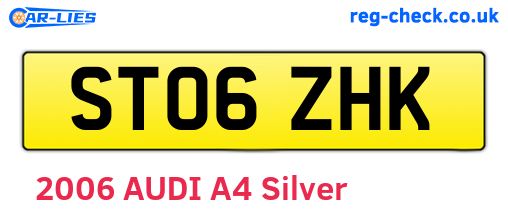 ST06ZHK are the vehicle registration plates.