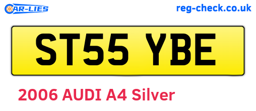 ST55YBE are the vehicle registration plates.