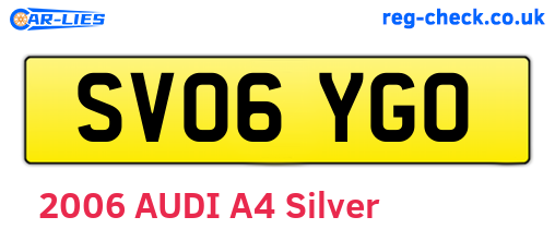 SV06YGO are the vehicle registration plates.