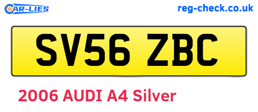 SV56ZBC are the vehicle registration plates.