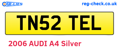 TN52TEL are the vehicle registration plates.