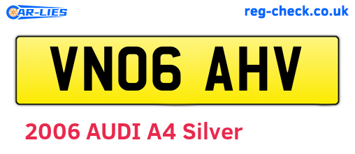 VN06AHV are the vehicle registration plates.