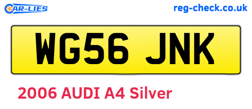 WG56JNK are the vehicle registration plates.