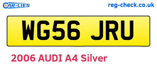 WG56JRU are the vehicle registration plates.