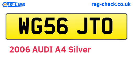 WG56JTO are the vehicle registration plates.
