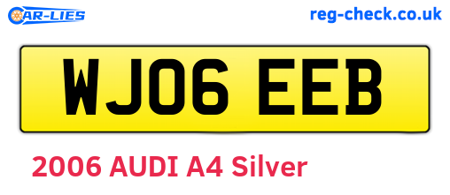 WJ06EEB are the vehicle registration plates.