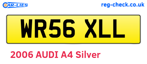 WR56XLL are the vehicle registration plates.