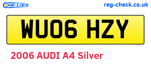 WU06HZY are the vehicle registration plates.