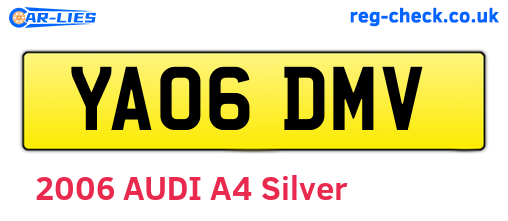 YA06DMV are the vehicle registration plates.
