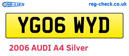YG06WYD are the vehicle registration plates.