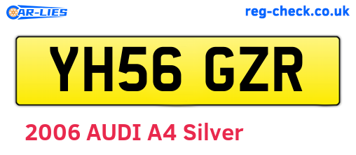 YH56GZR are the vehicle registration plates.