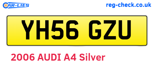 YH56GZU are the vehicle registration plates.