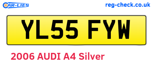 YL55FYW are the vehicle registration plates.